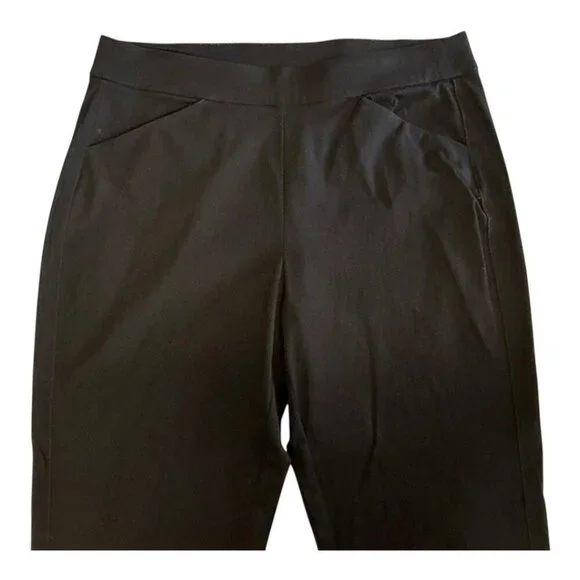 Chicos Travelers Womens Cropped Pants~Size 2R (L/12)~Black Stretch L10 42 - Picture 6 of 13